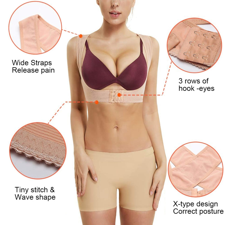 Women Ultrathin Kyphosis Correction Shoulder Support Tight-fitting Orthopedic Belt, Size:XXL