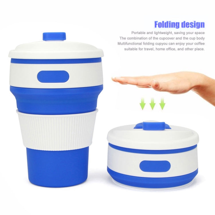 350ml Folding Portable Silicone Coffee Cup Multi-function Travel Cup