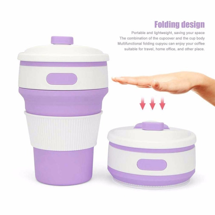 350ml Folding Portable Silicone Coffee Cup Multi-function Travel Cup