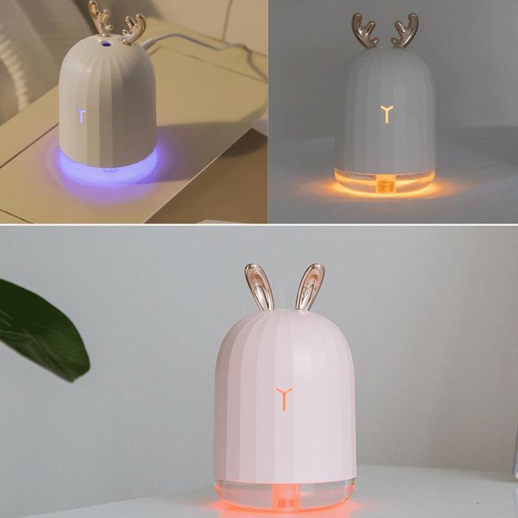 3life-318 2W Cute Rabbit USB Mini Humidifier Diffuser Aroma Mist Nebulizer with LED Night Light for Office, Home Bedroom, Capacity: 220ml, DC 5V, Rabbit USB Mini Humidifier
