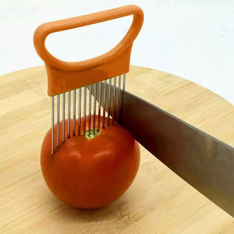 Stainless Steel Vegetable Onion Cutter Holder Meat Needle Kitchen Tools