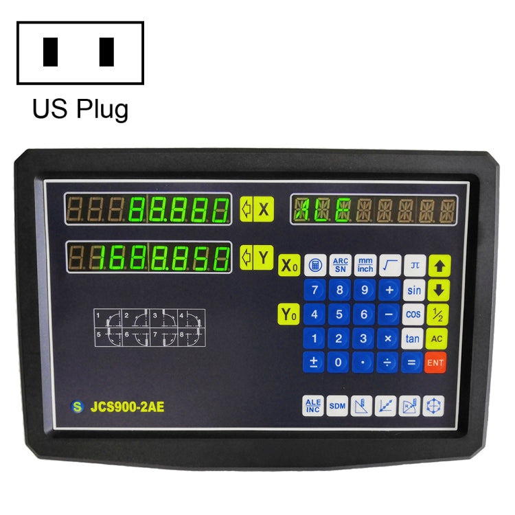 JCS900-2AE Two Axes Digital Readout Display Milling Lathe Machine, EU Plug