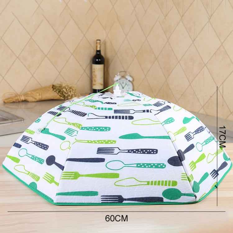 Folding Food Cover Keep Foods Warm Aluminum Foil Cover, Blue Tableware Pattern, Size: 60*60*17cm
