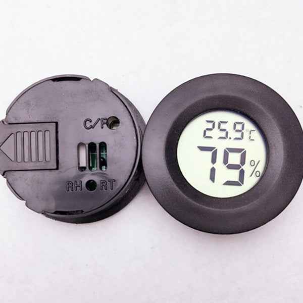 Digital Round Shaped Reptile Box Centigrade Thermometer & Hygrometer with Screen Display