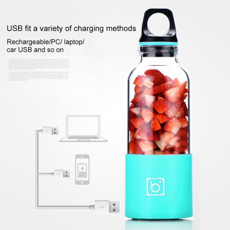 Bingo 500ml Mini Portable USB Rechargeable Electric Juicer Cup  Juicer Blender, 22000 Revolutions Per Minute, 2 Blade Head Blue, 2 Blade Head Purple, 2 Blade Head Red, 2 Blade Head Pink, 2 Blade Head Green