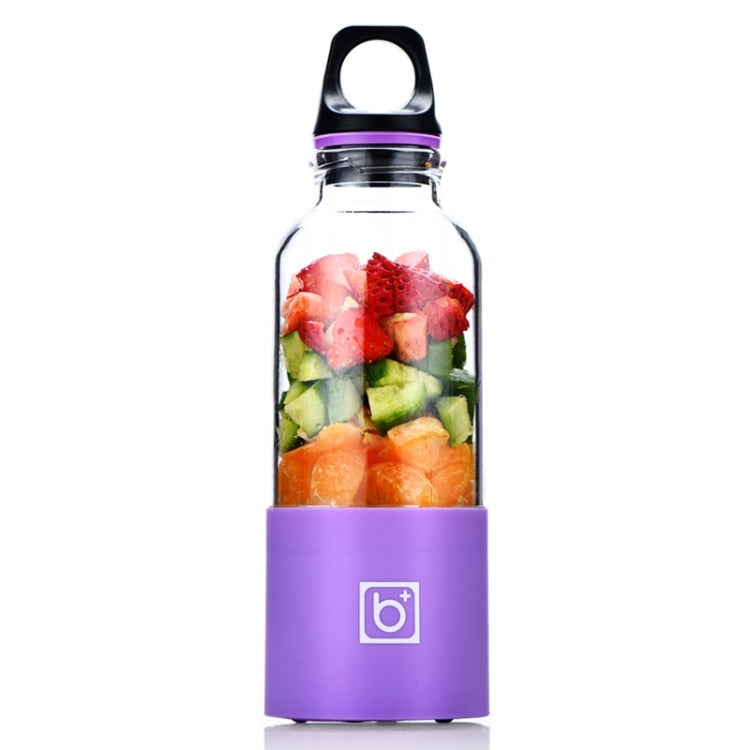Mini presse-agrumes électrique portable Bingo 500 ml, rechargeable par USB, 22 000 tours par minute, 2 lames rouges, 2 lames roses, 2 lames vertes, 2 lames bleues et 2 lames violettes.