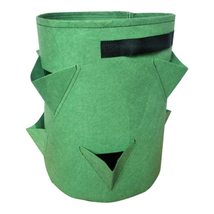 3 Pockets 18L / 5 Gallon Non-woven Felt Strawberry Planting Bag, Size: 23X28cm
