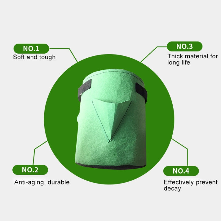 3 Pockets 18L / 5 Gallon Non-woven Felt Strawberry Planting Bag, Size: 23X28cm