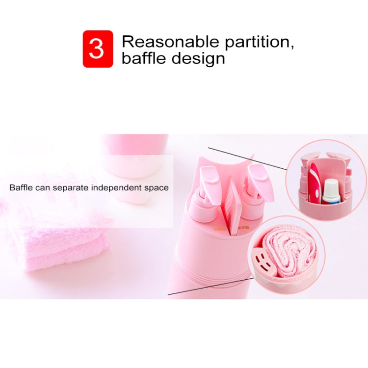 Creative 5 in 1 Portable Gargle Cup Shampoo Sub-Bottle Comb Make-up Mirror Travel Wash Kits, Standard Sets, 5 in 1