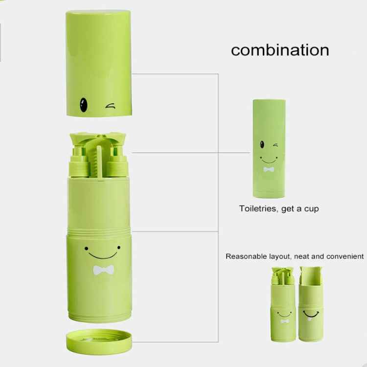Creative 5 in 1 Portable Gargle Cup Shampoo Sub-Bottle Comb Make-up Mirror Travel Wash Kits, Standard Sets