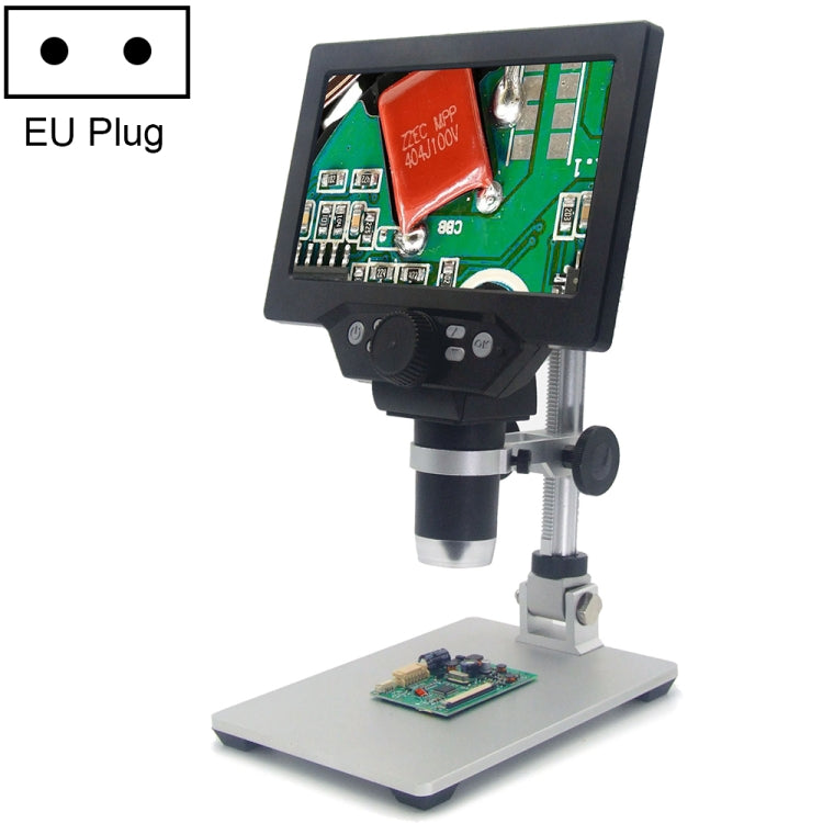 G1200 7 inch LCD Screen 1200X Portable Electronic Digital Desktop Stand Microscope, UK Plug, No Battery UK Plug, No Battery US Plug, No Battery AU Plug, No Battery EU Plug