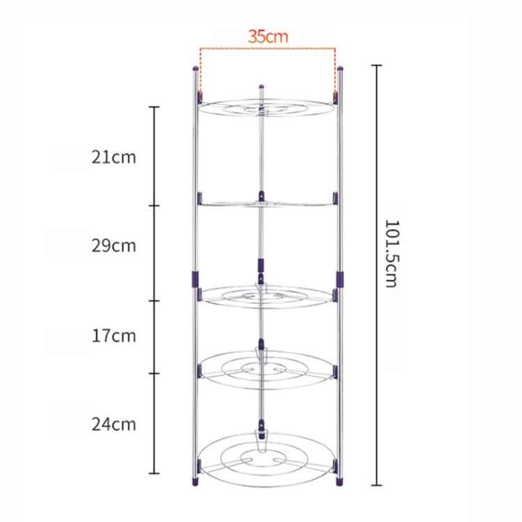 Multi-function Kitchen Pot Rack Five-layer Wok Soup Pot Stainless Steel Pot Rack