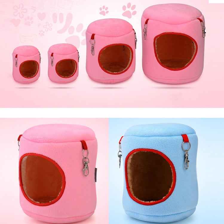 Flannel Cylinder Pet House Warm Hamster Hammock Hanging Bed Small Pets Nest, M, Size:10*12*12cm
