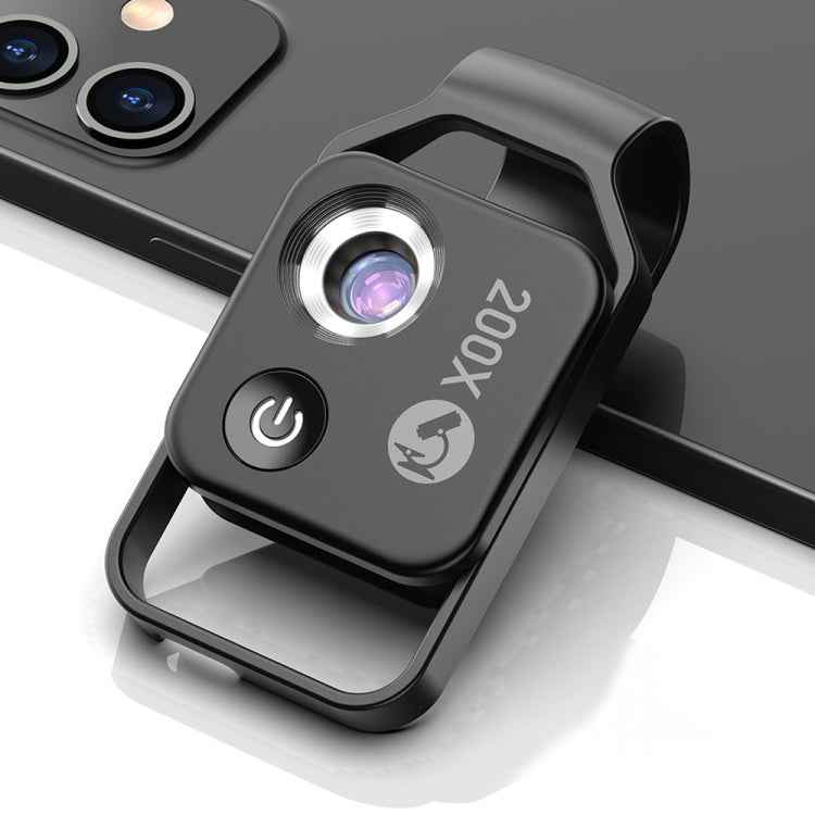 APEXEL APL-MS002BK 200X HD Universal Portable Mobile Phone Microscope with LED Light