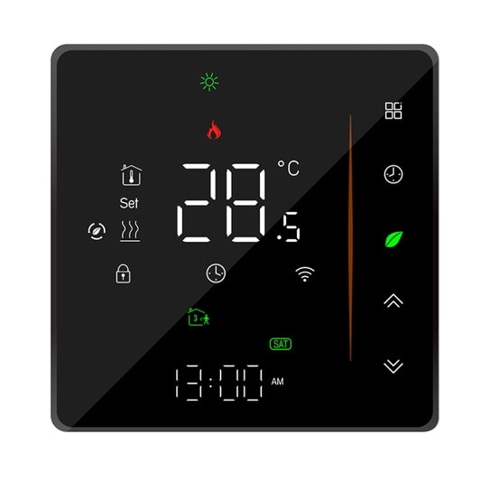 BHT-006GBLW 95-240V AC 16A Smart Home Heating Thermostat for EU Box, Control Electric Heating with Only Internal Sensor & External Sensor & WiFi Connection