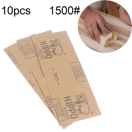 10pcs Grit 1500 Wet And Dry Polishing Grinding Sandpaper，Size: 23 x 9cm, Grit 1500