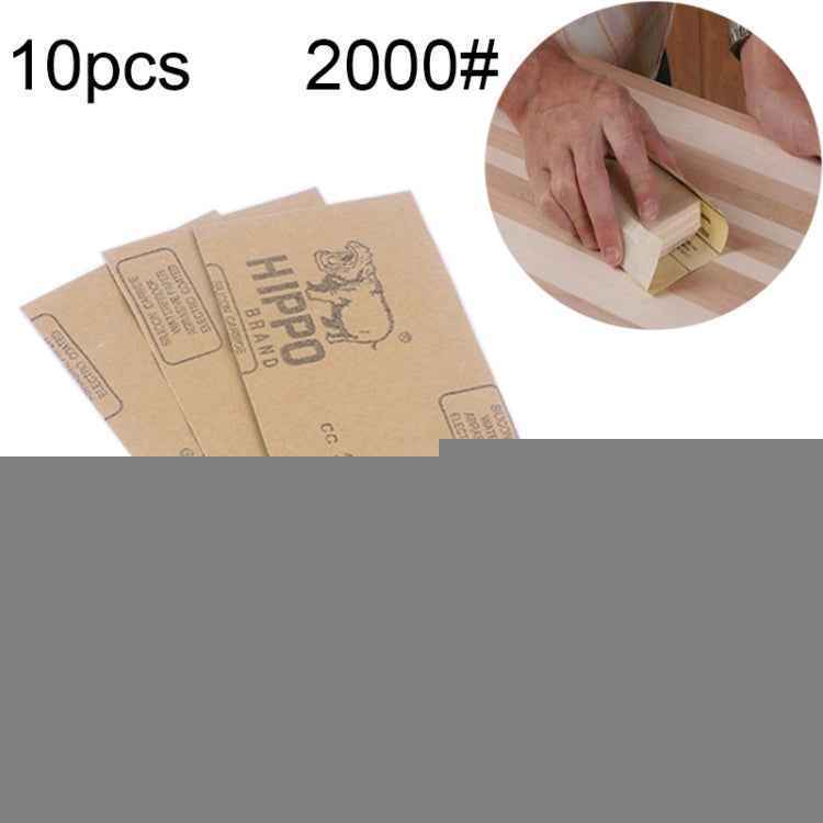 10pcs Grit 2000 Wet And Dry Polishing Grinding Sandpaper，Size: 23 x 9cm, Grit 2000