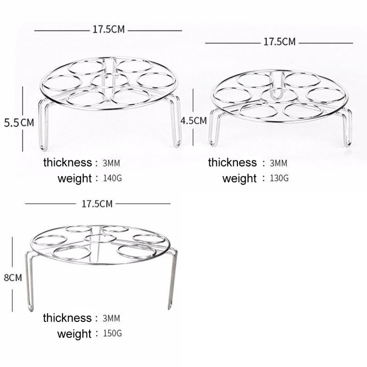Steamer Rack Basket Egg Vegetable Steaming Trivet for Instant Pot Pressure Cooker, Diameter: 17.5cm, Height: 5.5cm, Diameter: 17.5cm, Height: 5.5cm