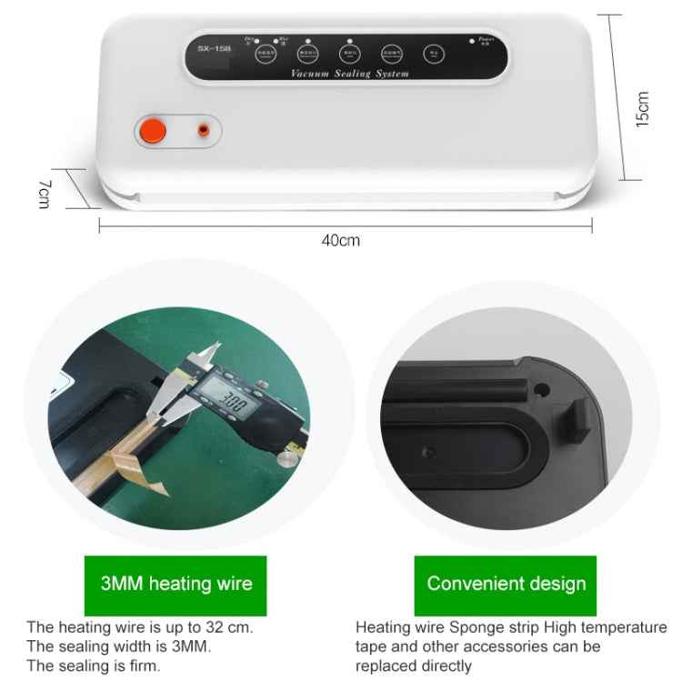 Household Commercial Food Vacuum Plastic Packaging Machine Sealer Closer Machine, US Plug