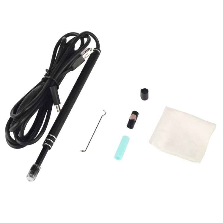 i96 3 in 1 USB Ear Scope Inspection HD 0.3MP Camera Visual Ear Spoon for OTG Android Phones & PC & MacBook, 1.85m Length Cable