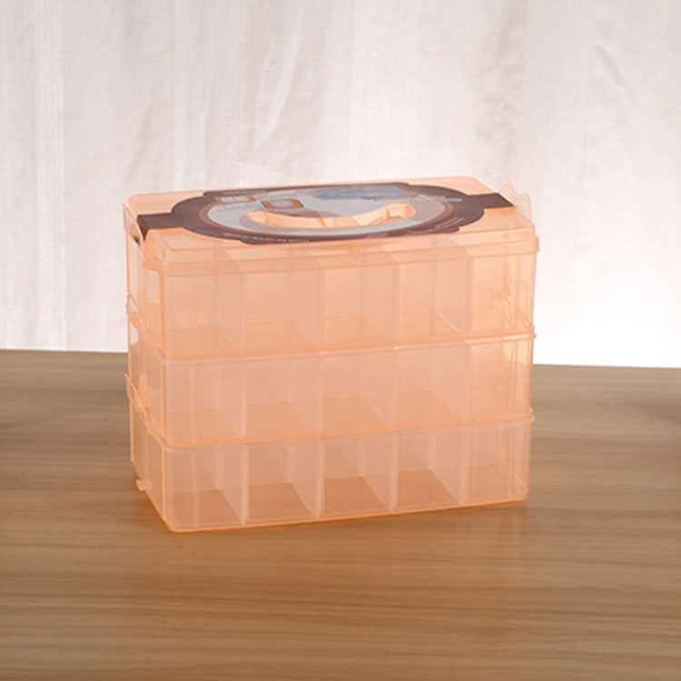 Large Storage Box Three Layer Large 36 Slots Plastic Craft Accessories Beards Jewelry Storage Box Container Home Organizer