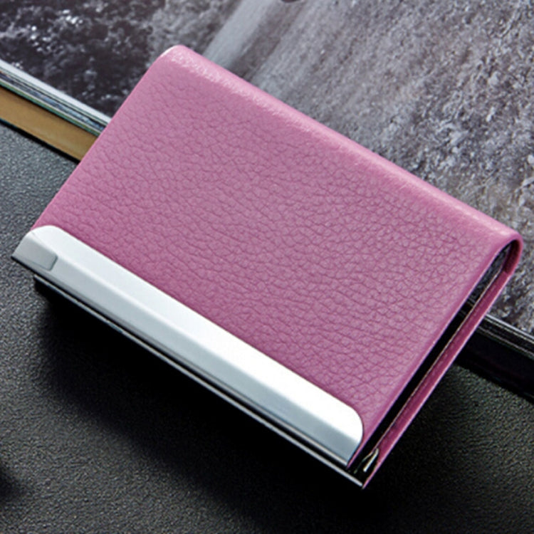 Lichi texture Business Card Holder Credit Card ID Case Holder