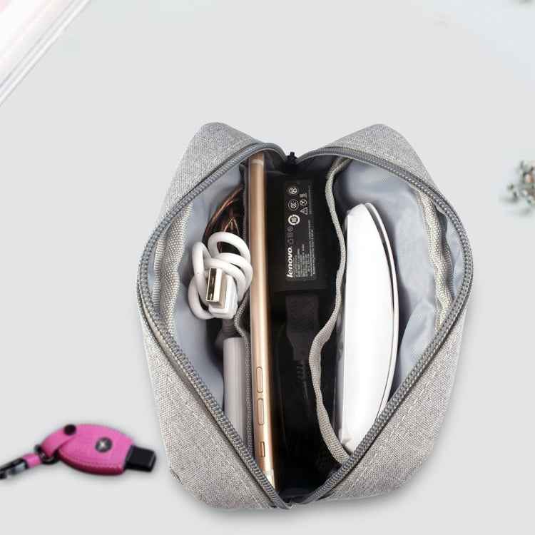 Simple Multi-functional Digital Device Travel Storage Bag for Phones, Power Bank, U-disk, Earphones, Data Cable and etc, Small Size: 16*11*5cm