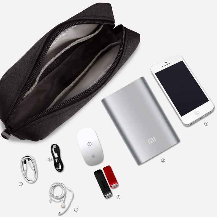 Simple Multi-functional Digital Device Travel Storage Bag for Phones, Power Bank, U-disk, Earphones, Data Cable and etc, Small Size: 16*11*5cm