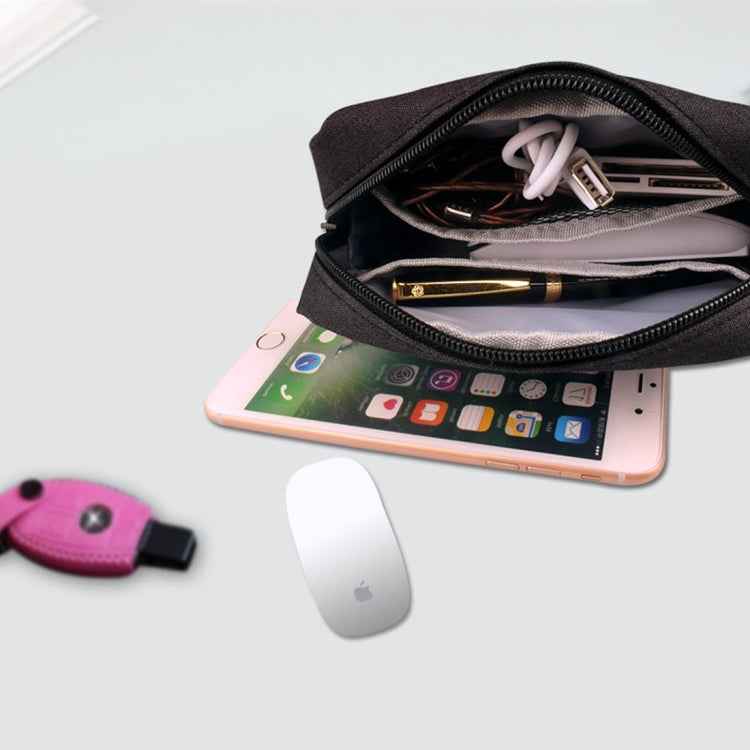 Simple Multi-functional Digital Device Travel Storage Bag for Phones, Power Bank, U-disk, Earphones, Data Cable and etc, Small Size: 16*11*5cm