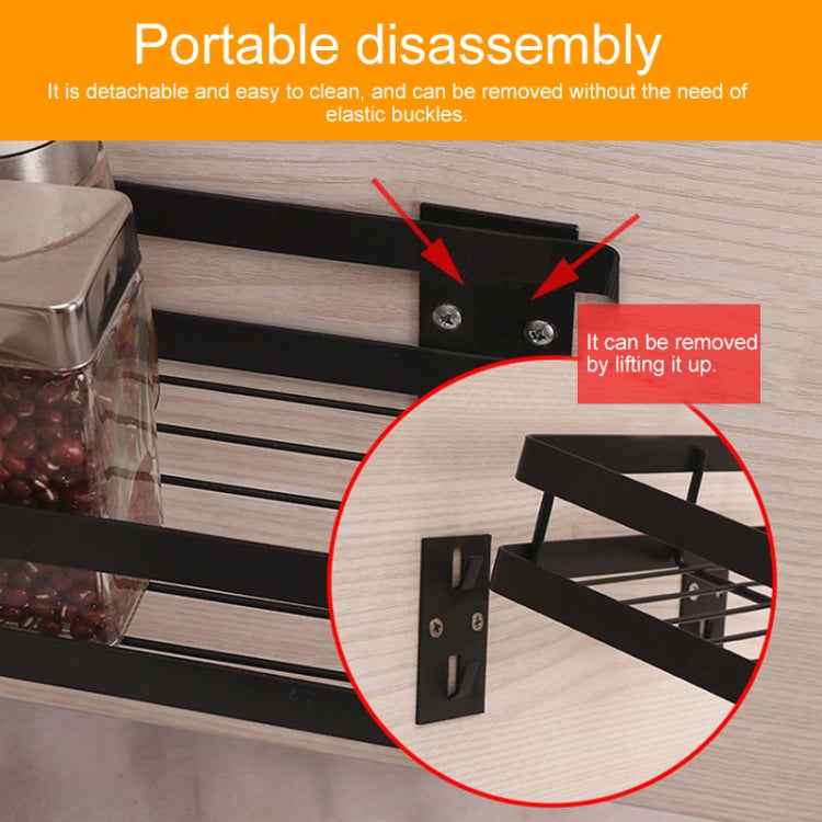 25cm Kitchen Punch-free Wall Mount Seasoning Storage Rack