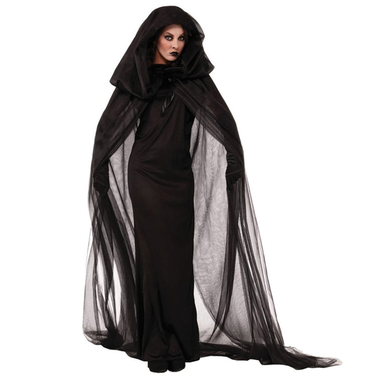 Halloween Costume Night Wandering Soul Ghost Dress Witch Dress Nightclub Rave Party Service, Size:XXL, Bust: 90-110cm, Clothes Long: 152cm, Cloak Length:230cm, Size: XXL Adult