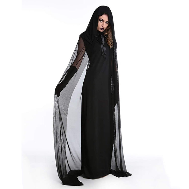 Halloween Costume Night Wandering Soul Ghost Dress Witch Dress Nightclub Rave Party Service, Size:XXL, Bust: 90-110cm, Clothes Long: 152cm, Cloak Length:230cm, Size: XXL Adult