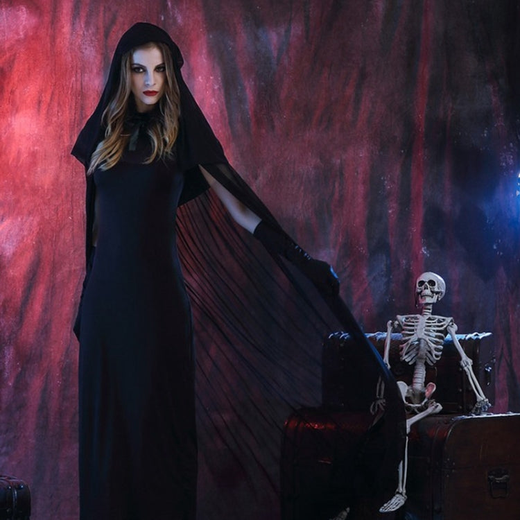 Halloween Costume Night Wandering Soul Ghost Dress Witch Dress Nightclub Rave Party Service, Size:XXL, Bust: 90-110cm, Clothes Long: 152cm, Cloak Length:230cm, Size: XXL Adult
