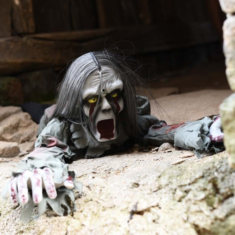 Halloween Decorations Horror Crawling Ghosts Simulation Long Hair Bald head Ghosts
