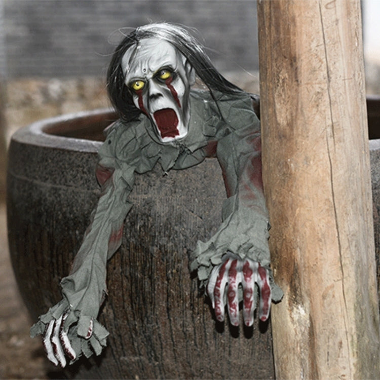Halloween Decorations Horror Crawling Ghosts Simulation Long Hair Bald head Ghosts