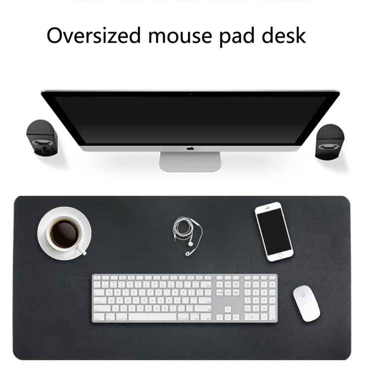 Multifunction Business Double Sided PU Leather Mouse Pad Keyboard Pad Table Mat Computer Desk Mat, Size: 80 x 40cm