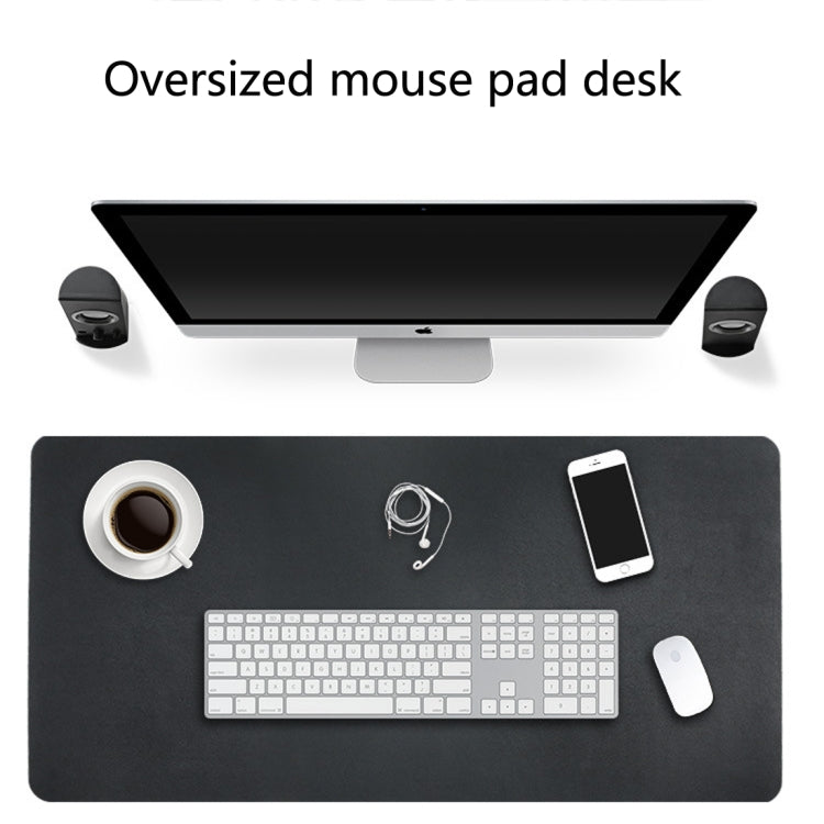 Multifunction Business Double Sided PU Leather Mouse Pad Keyboard Pad Table Mat Computer Desk Mat, Size: 120 x 60cm, Size: 120 x 60cm(Green + Silver), Size: 120 x 60cm(Blue + Yellow), Size: 120 x 60cm(Silver Grey), Size: 120 x 60cm(Black Red)          ...