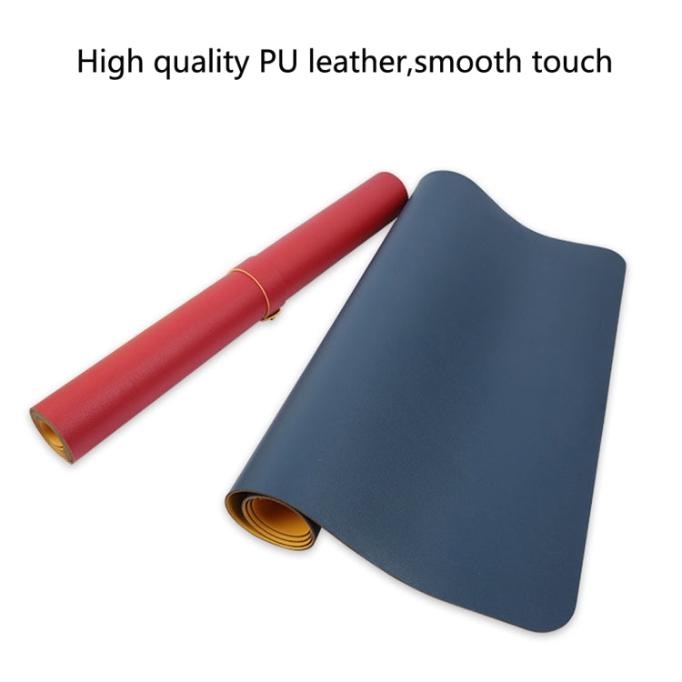 Multifunction Business Double Sided PU Leather Mouse Pad Keyboard Pad Table Mat Computer Desk Mat, Size: 120 x 60cm, Size: 120 x 60cm(Green + Silver), Size: 120 x 60cm(Blue + Yellow), Size: 120 x 60cm(Silver Grey), Size: 120 x 60cm(Black Red)          ...