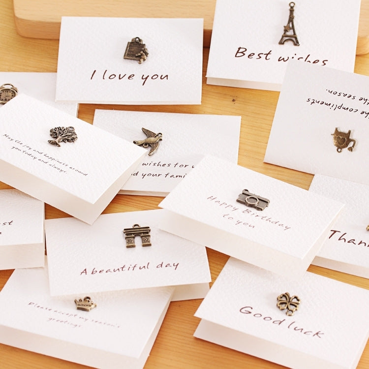 20 PCS Creative Simple Mini Ornaments Greeting Card Birthday Card DIY Folding Blessing Card Postcard, Random Style Delivery, DIY Folding Blessing Card