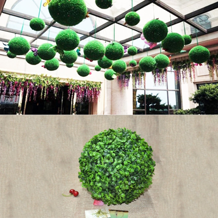 Artificial Aglaia Odorata Plant Ball Topiary Wedding Event Home Outdoor Decoration Hanging Ornament, Diameter: 10.7 inch, 10.7 inch