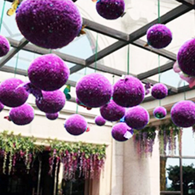 Artificial Purple Eucalyptus Plant Ball Topiary Wedding Event Home Outdoor Decoration Hanging Ornament, Diameter: 11.4 inch, 11.4 inch