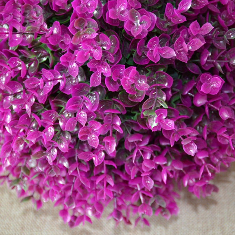 Artificial Purple Eucalyptus Plant Ball Topiary Wedding Event Home Outdoor Decoration Hanging Ornament, Diameter: 17 inch, 17 inch