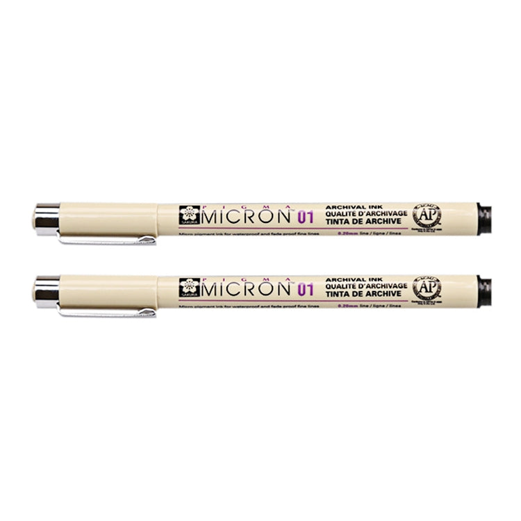 2 PCS Archival Pigment Ink Drawing Fineliner Pens Nib Manga Micron Pen, 0.25mm, 0.3mm, 0.35mm, 0.4mm, 0.45mm, 0.5mm