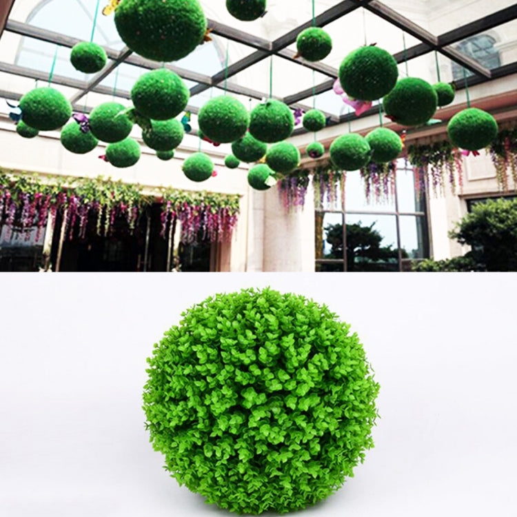 Artificial Green Eucalyptus Plant Ball Topiary Wedding Event Home Outdoor Decoration Hanging Ornament, Diameter: 17 inch, 17 inch