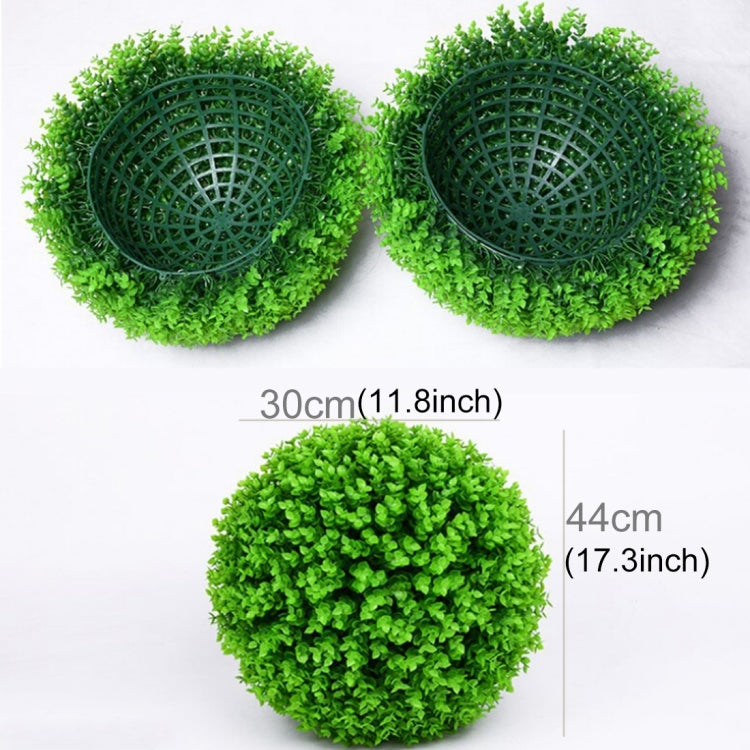 Artificial Green Eucalyptus Plant Ball Topiary Wedding Event Home Outdoor Decoration Hanging Ornament, Diameter: 17 inch, 17 inch