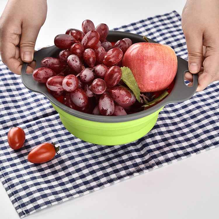 Creative Folding Vegetables Fruits Storage Basket Organizer Drain Basket, L, Size: 29.5*23.5*10cm