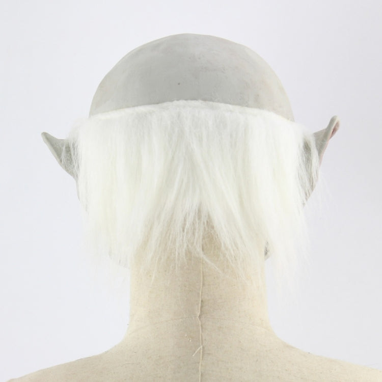 Halloween Festival Party Latex White-browed Monster Frightened Mask Headgear, with Hair