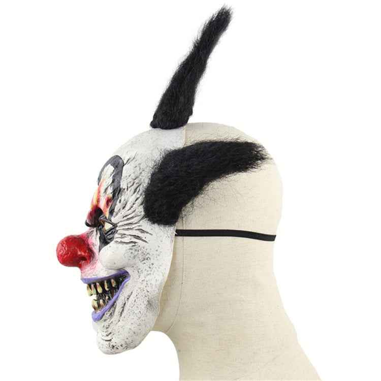Halloween Festival Party Latex Wizard Clown Frightened Mask Headgear, with Hair