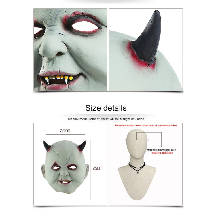 Halloween Festival Party Latex Devil Vampire Frightened Mask Headgear, Devil Vampire