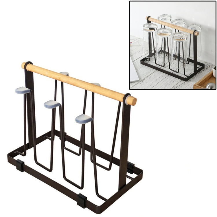 Iron Kitchen Cup Holder Drain Shelf